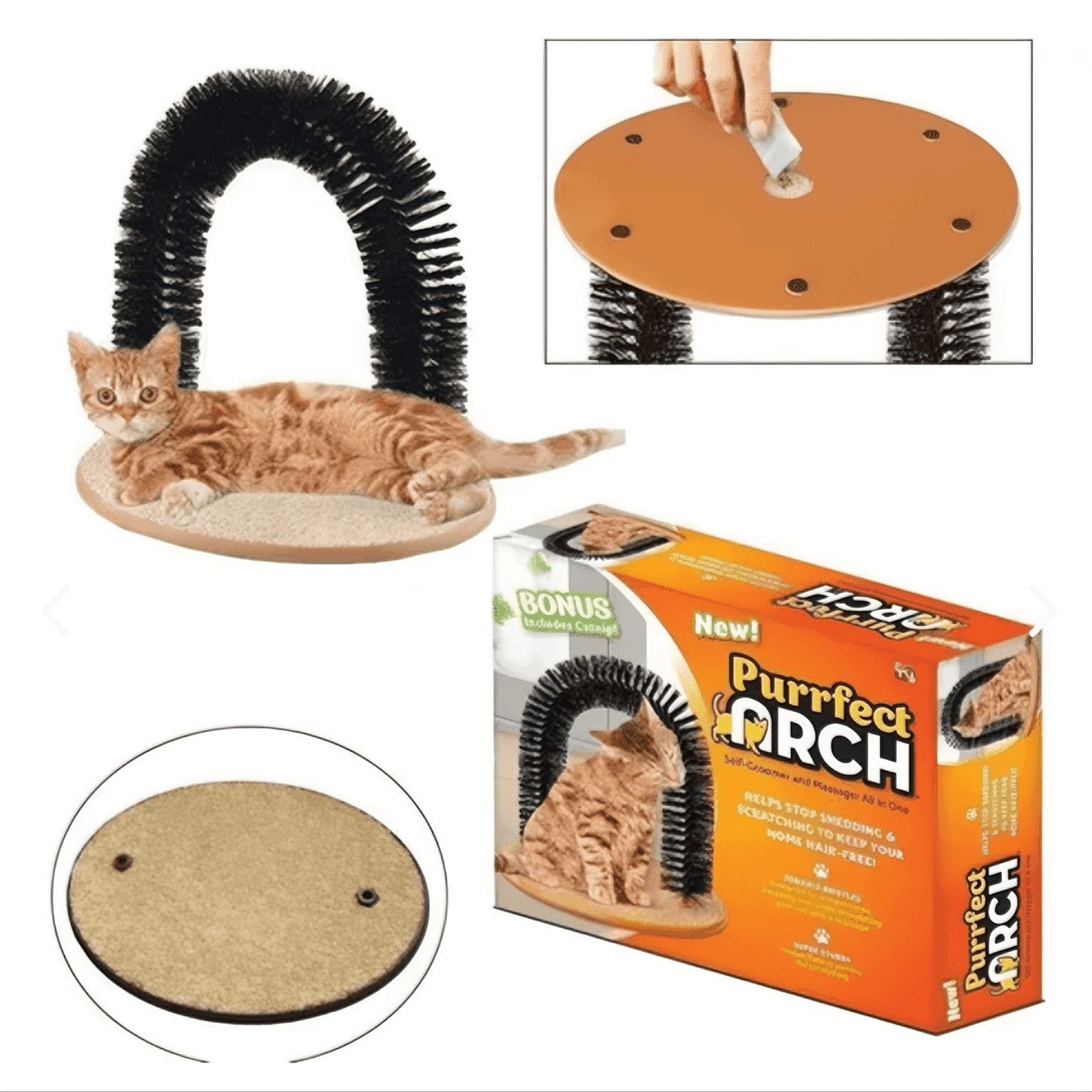 Cepillo Rascador De Aseo Para Gato